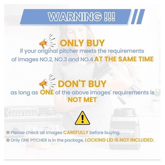 NEW Replacement Pitcher 72 oz XL Compatible Ninja Blender - Picture 6 of 9